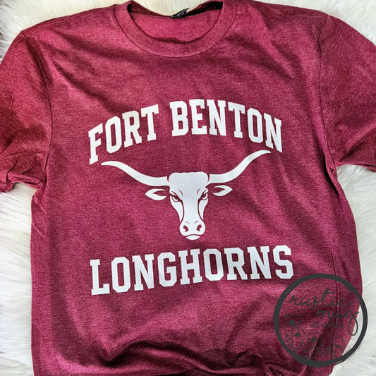 Old School Fort Benton Longhorn Tee