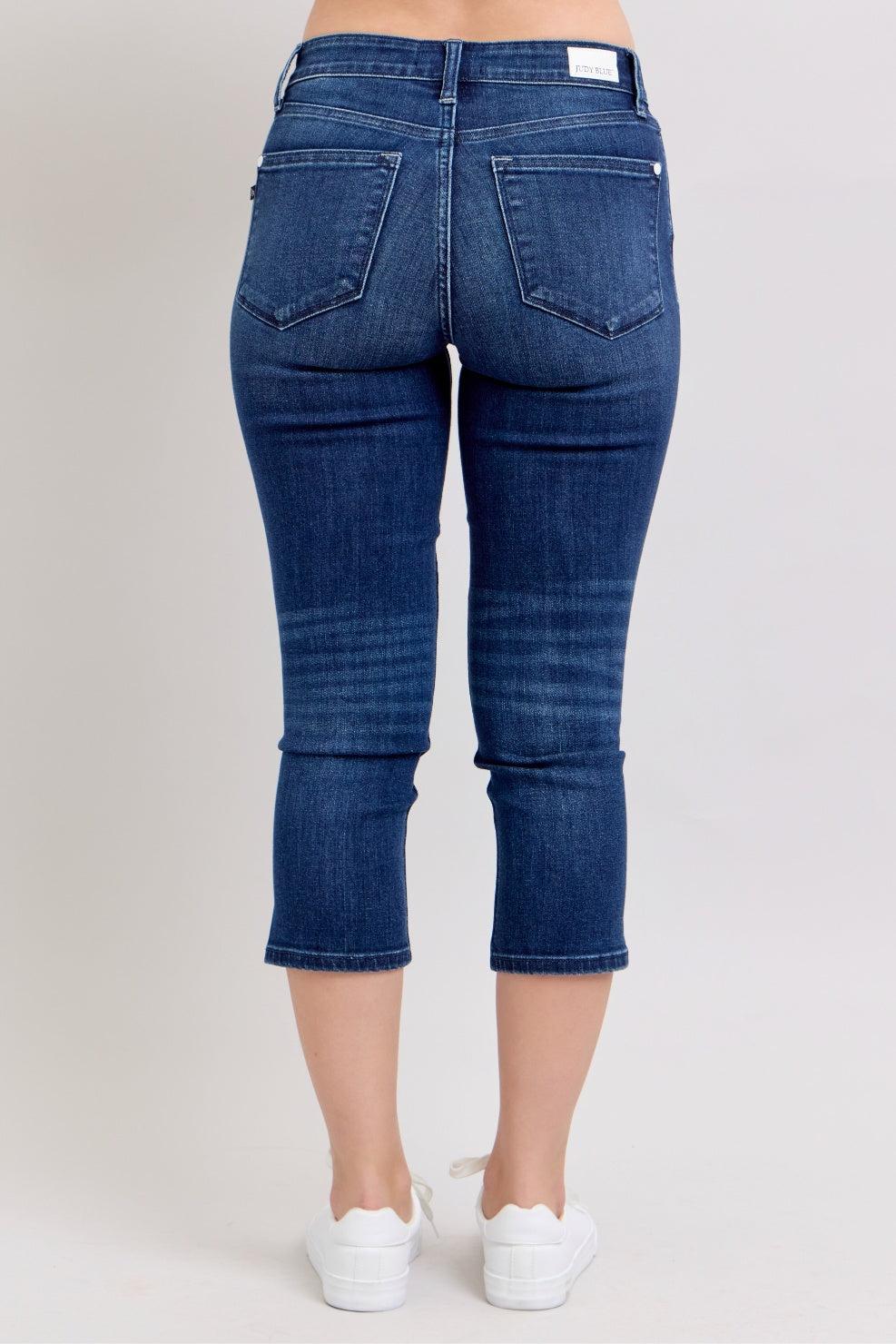 Judy Blue Dark Wash Capri w/ Side Slit
