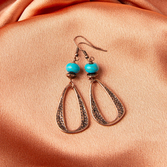 Wild Spirit Turquoise Western Drop Earrings