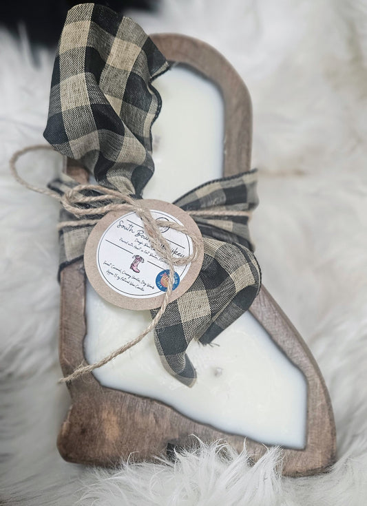 Cowboy Boot Dough Bowl Candle