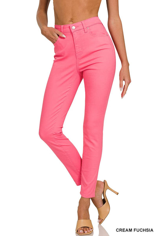 Colored High-rise Skinny Denim Pants