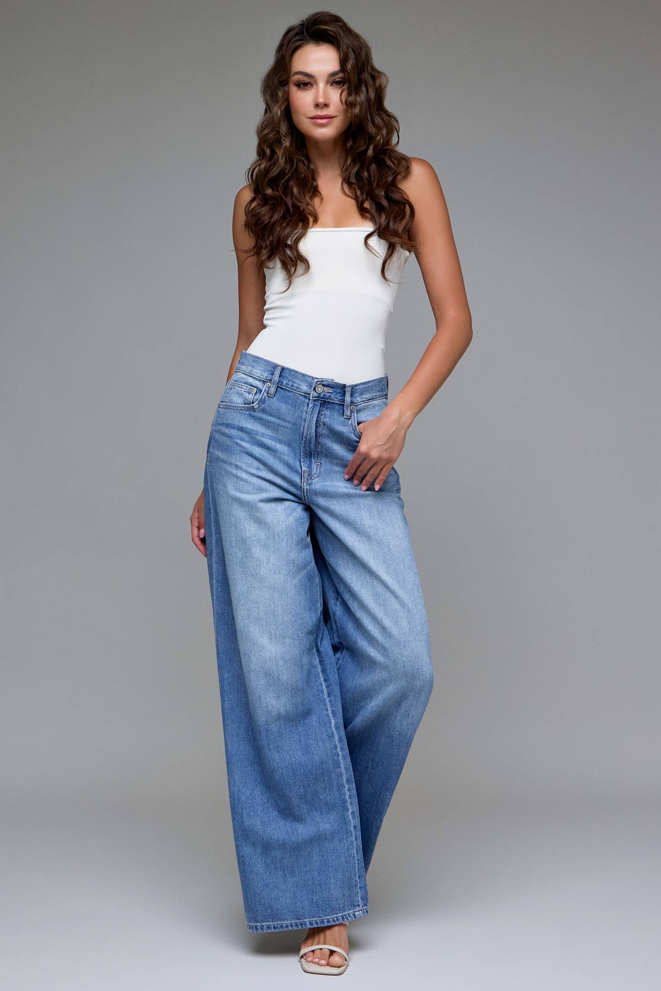 Nori Super Soft Wide Leg Jeans by Hidden