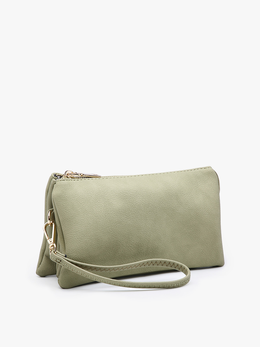Riley Monogrammable 3 Compartment Crossbody/Wristlet