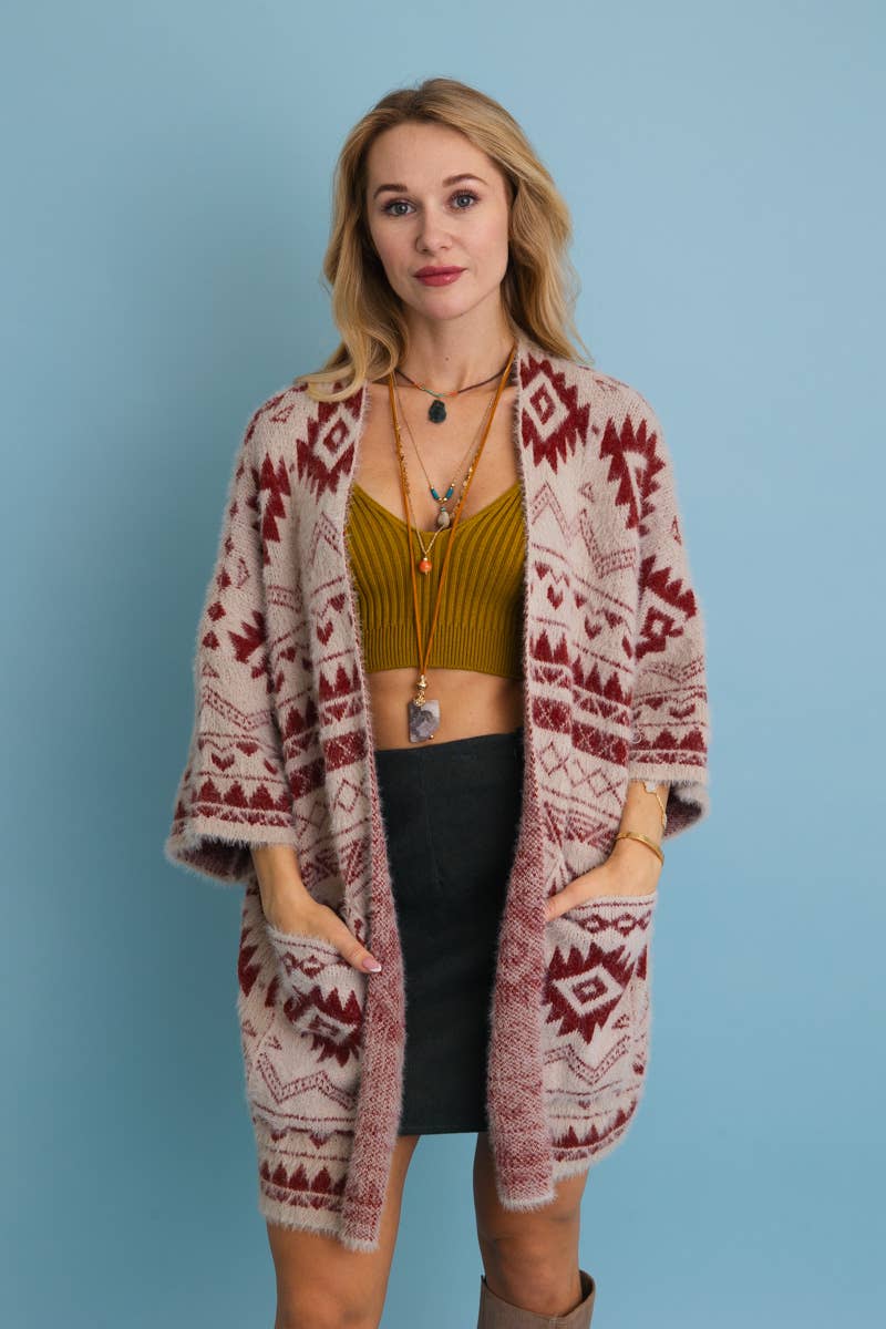 Aztec Soft Knit Cardigan