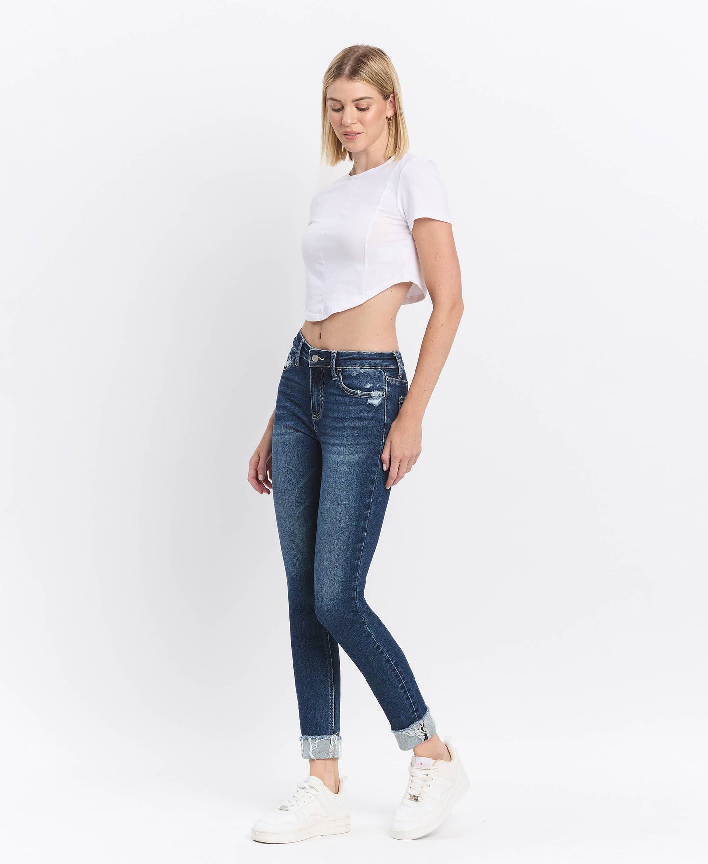 Reflex Mid Rise Cuffed Skinny By Lovervet