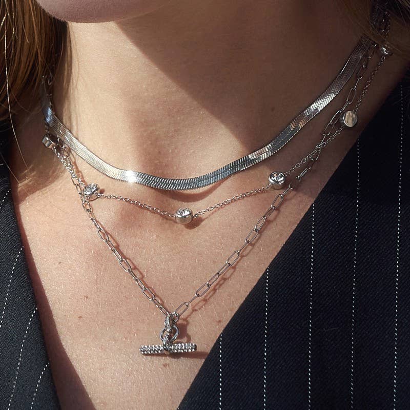 Crystal Triple Layer Necklace