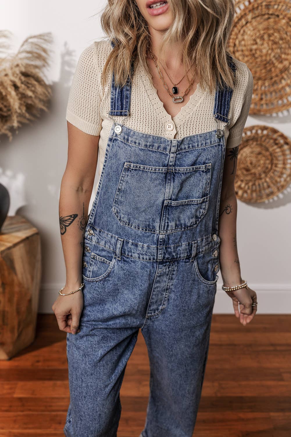 Denim Bibs with Pockets