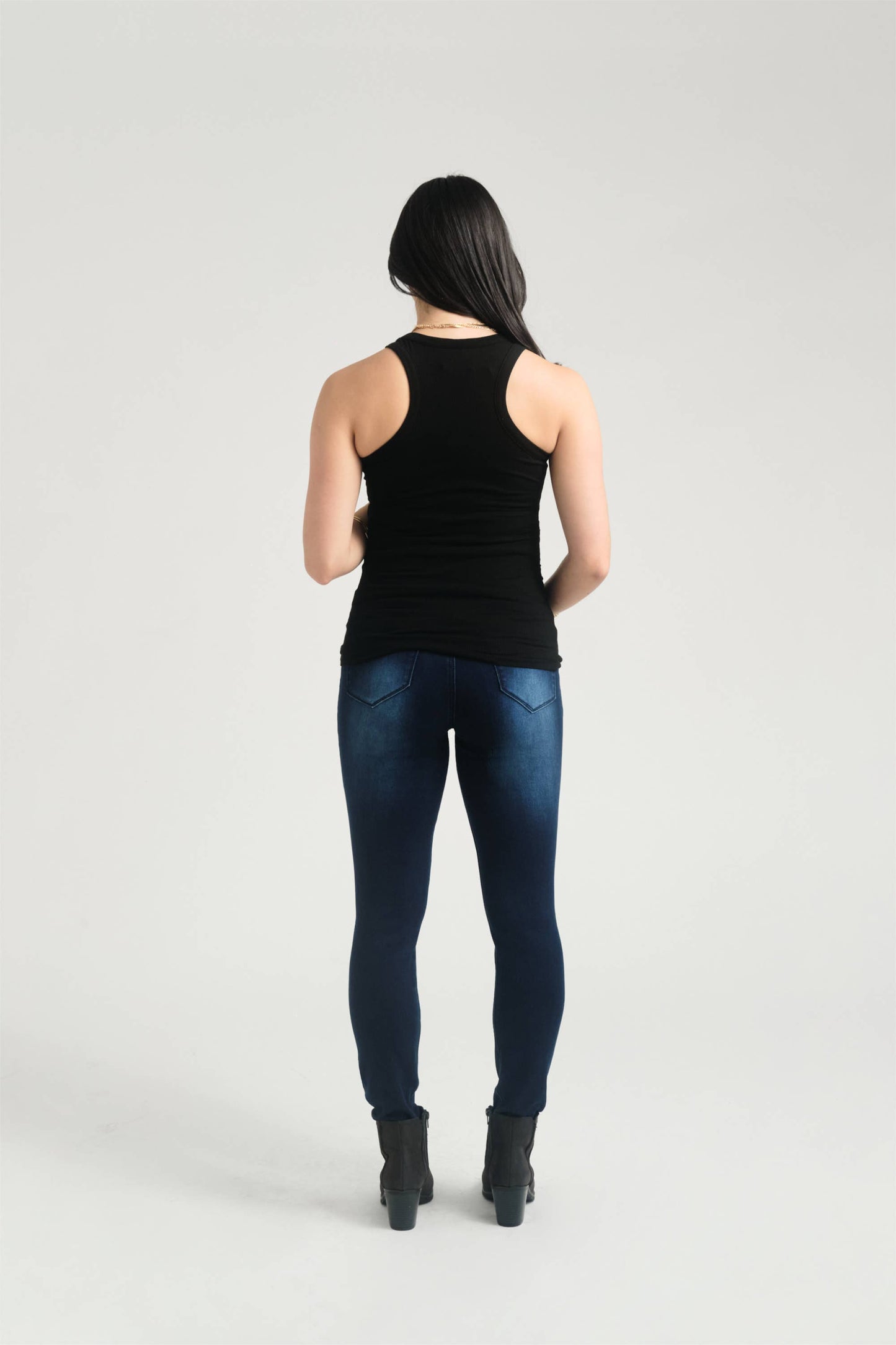 34" Maternity Butter Denim Skinny Jean w/ Belly Band