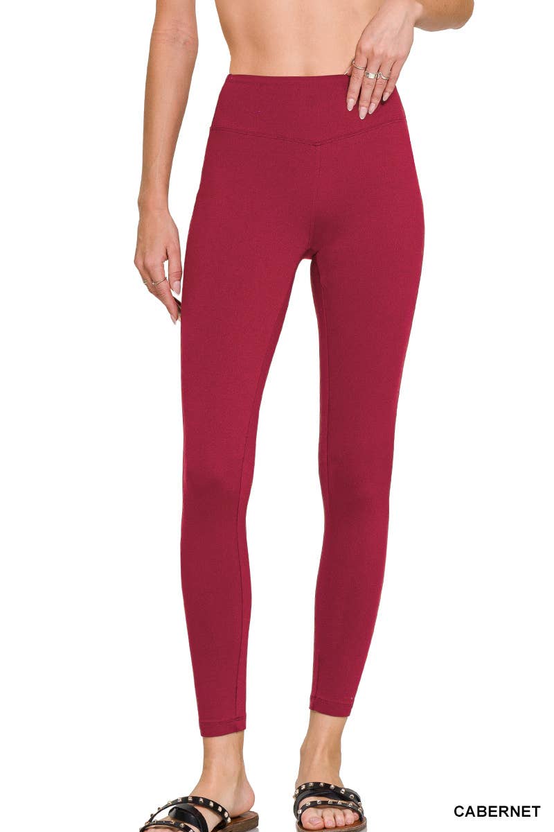 Microfiber Soft Waistband Full Length Leggings