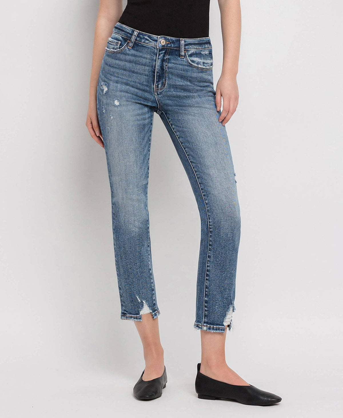 SpeakEasy High Rise Slim Straight Jeans by Lovervet
