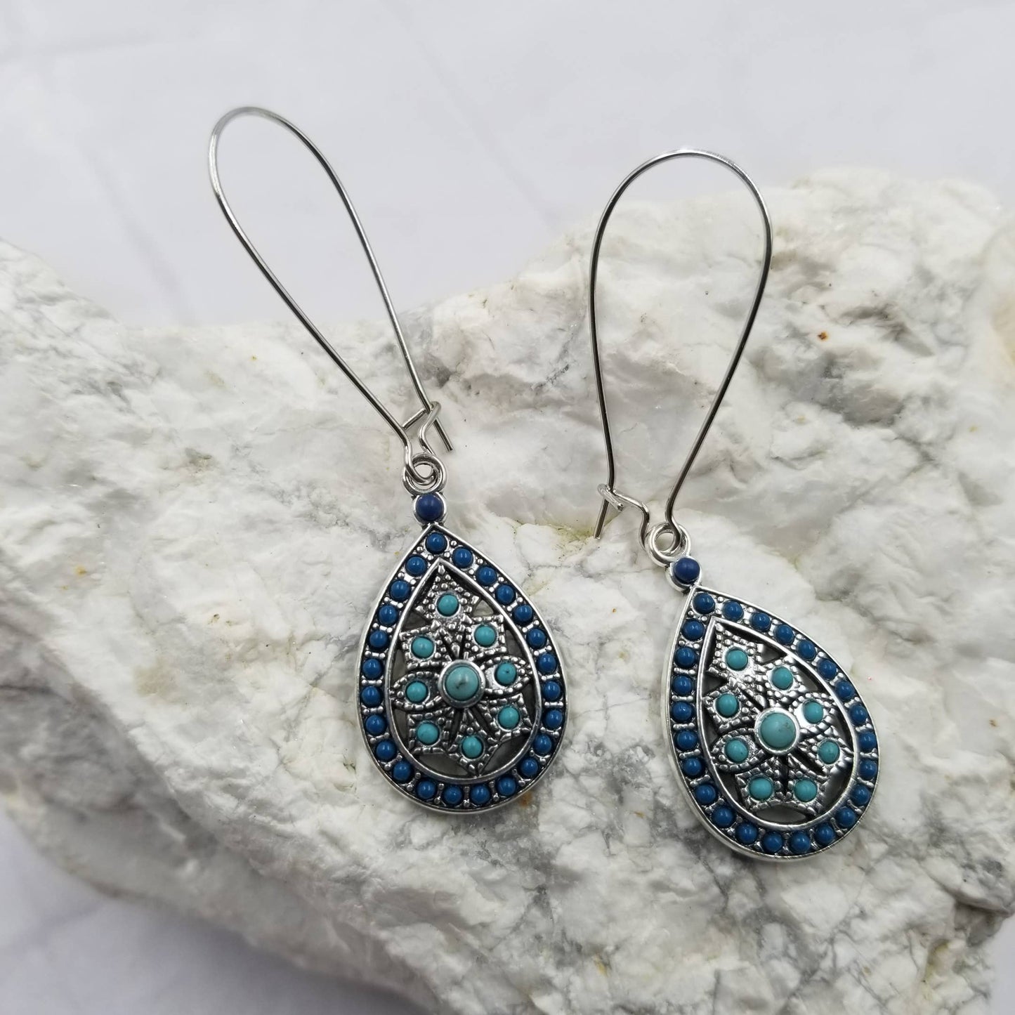 Boho Turquoise Beads Earrings