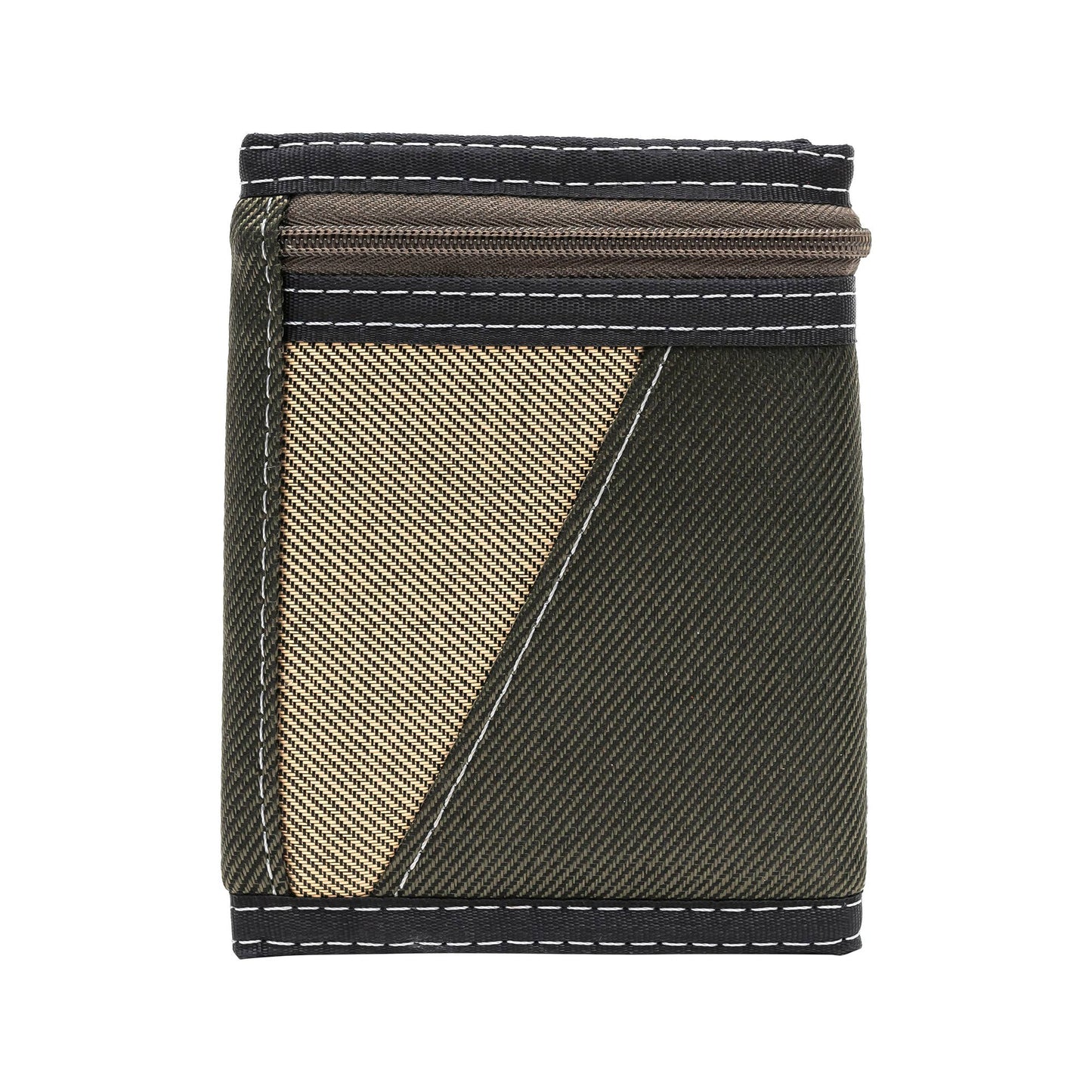 Canvas Leather Trifold Wallet