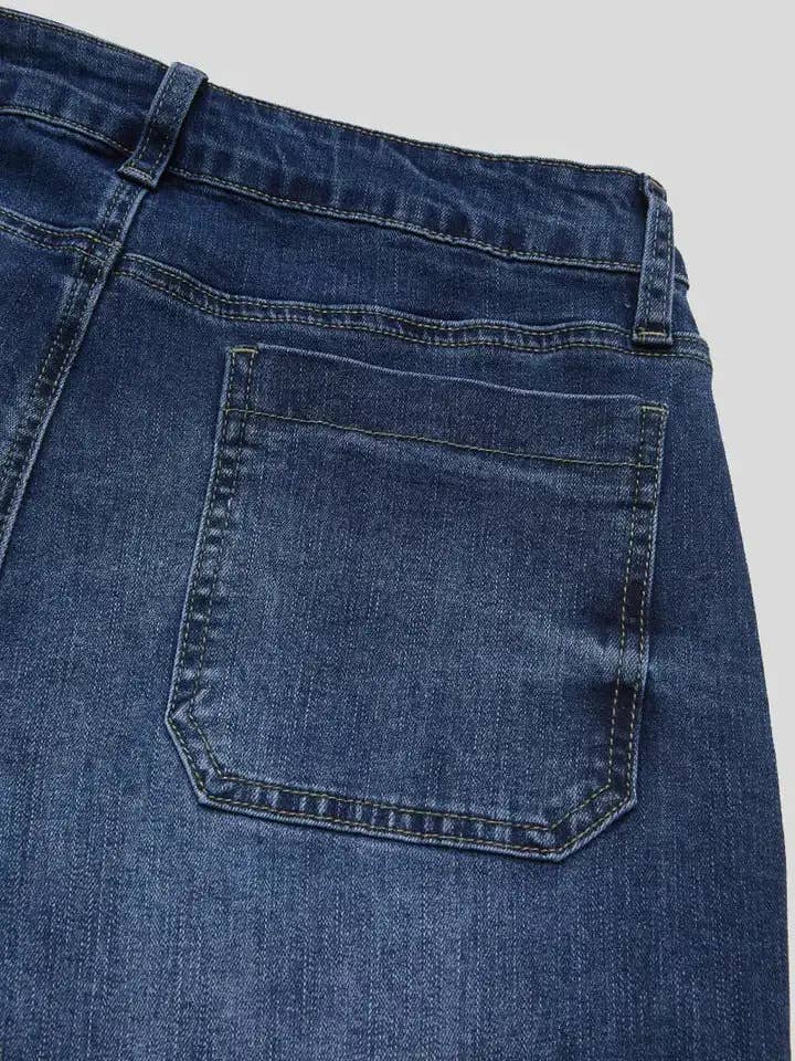 Vintage Wash Wide Leg Jeans
