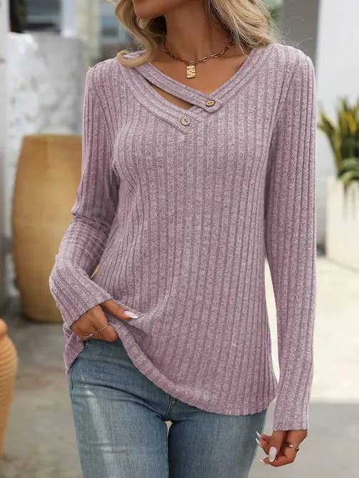 Long Sleeve V-Neck Sweater