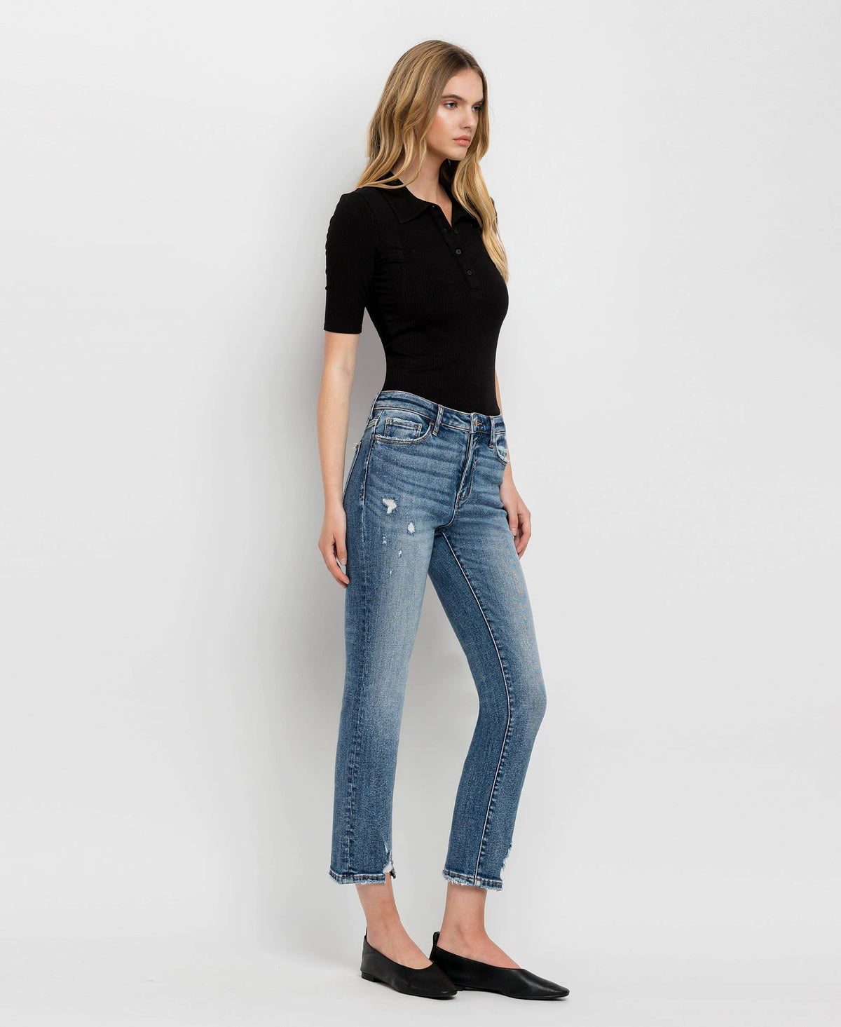 SpeakEasy High Rise Slim Straight Jeans by Lovervet