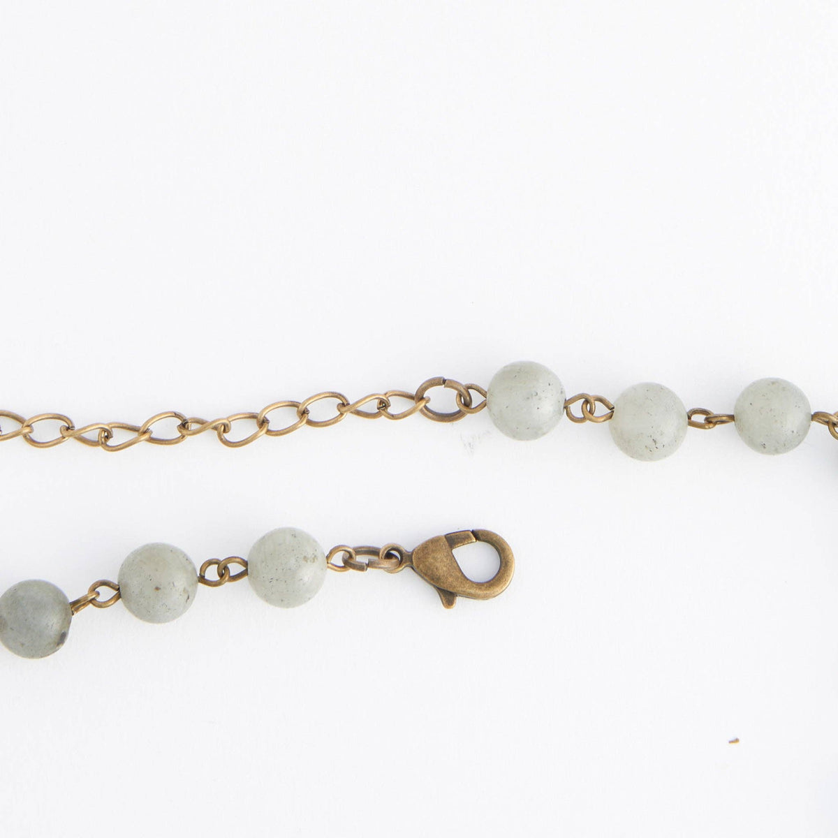 Pendant Necklace Sarah 18" Moonstone Hammered Ring