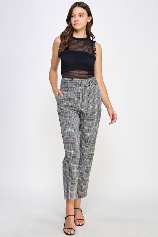 Checked Cropped Trouser