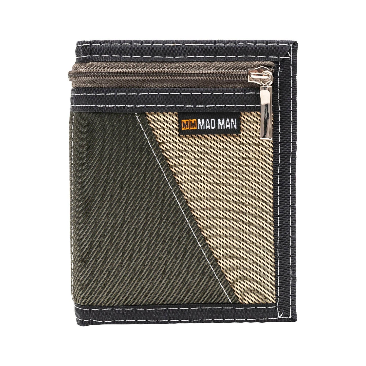 Canvas Leather Trifold Wallet