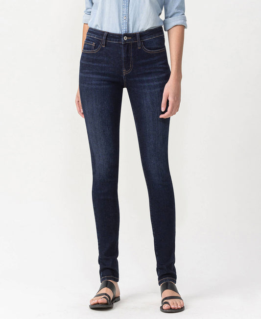Lustrous High Rise Dark Skinny by Lovervet