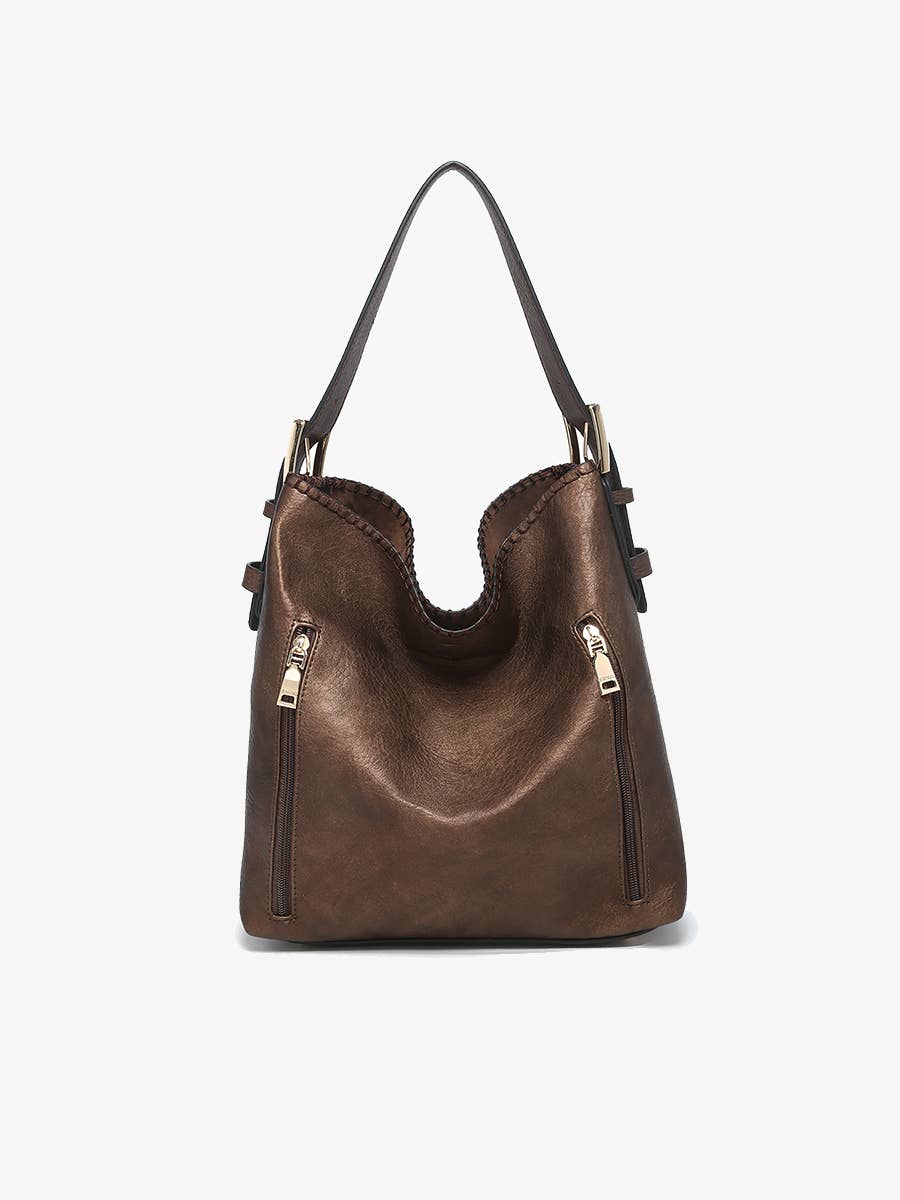 Alexa 2-in-1 Hobo Bag w/Dual Zip Compartments