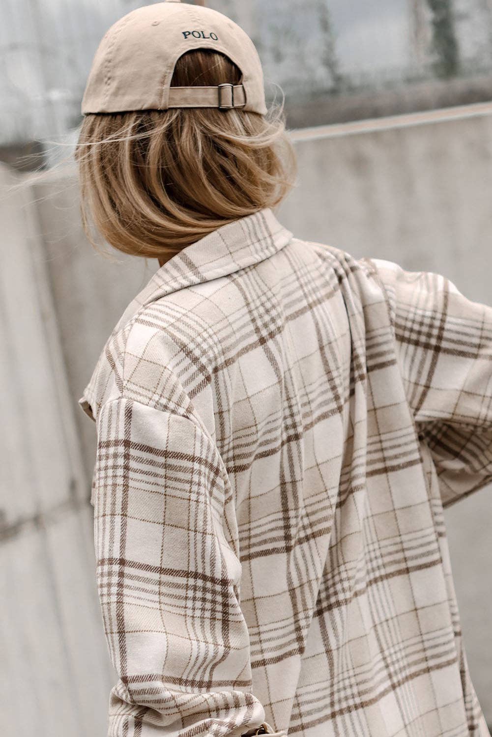 Oversized Plaid Shacket with Removable Hood