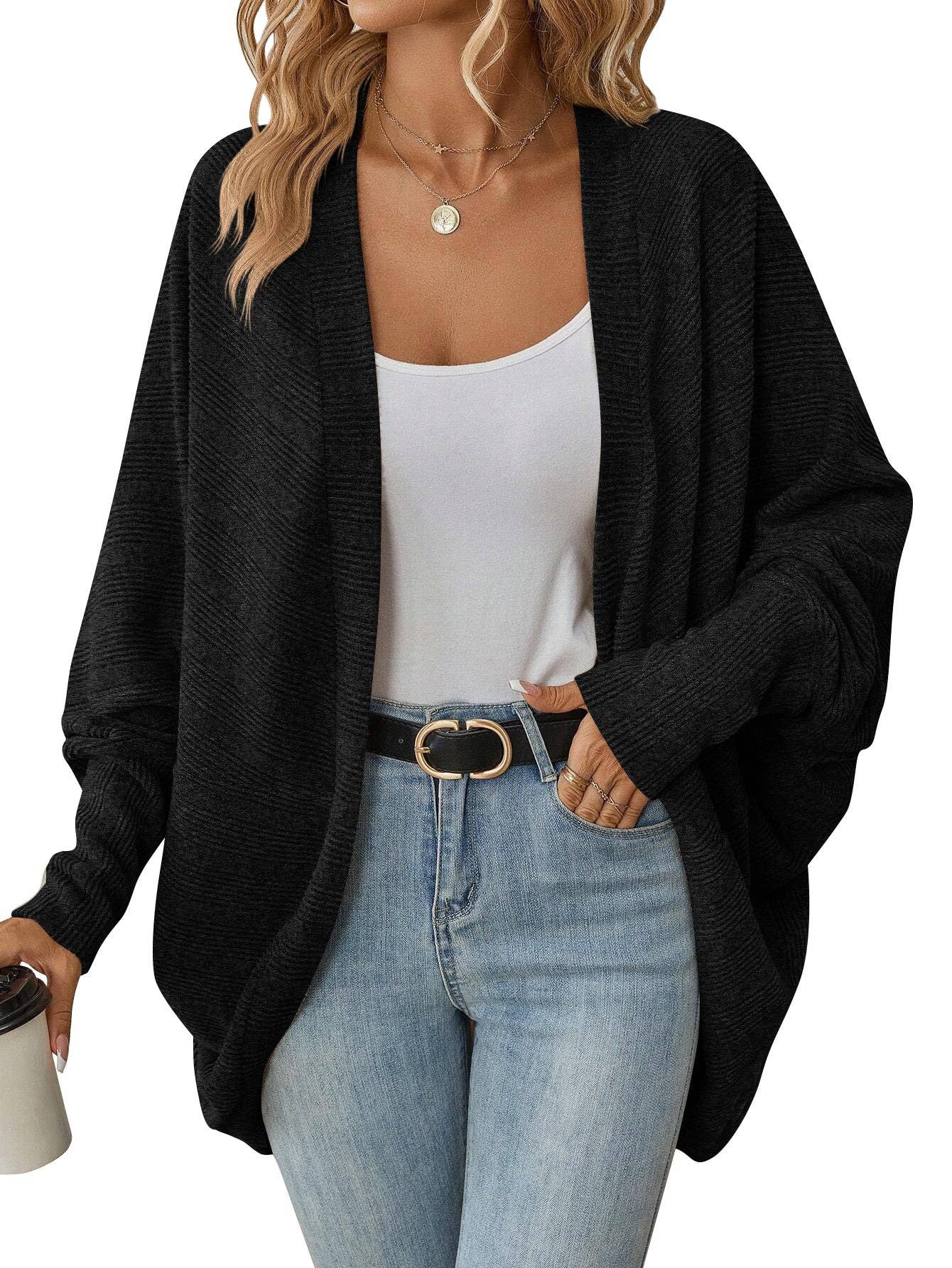 Bat Sleeve Loose Fit Cardigan