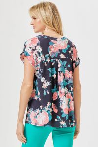 Floral Dolman V-Neck