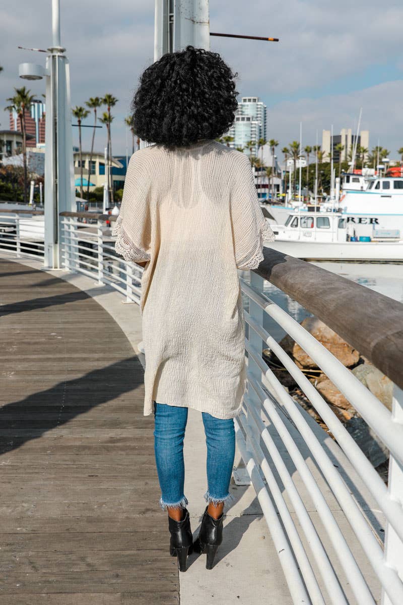 Sophisticated Scallop Lace Kimono