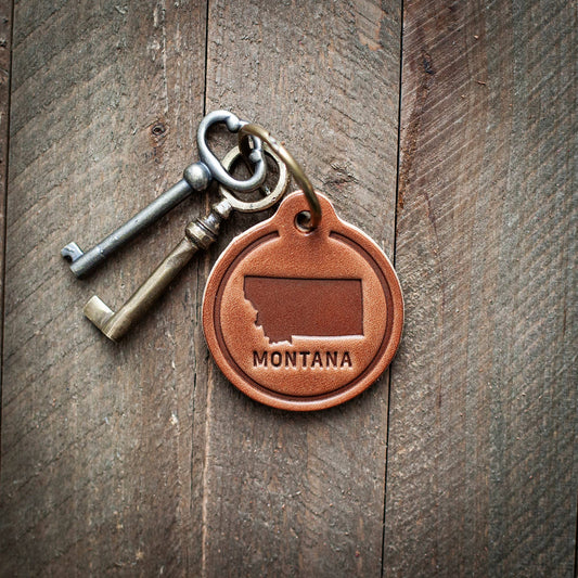 Montana Leather Keychain