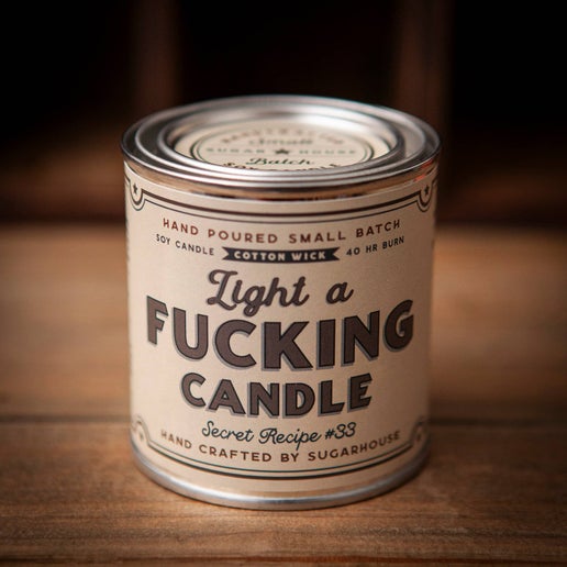 Light a F*cking Candle Soy Candle with Wooden Wick