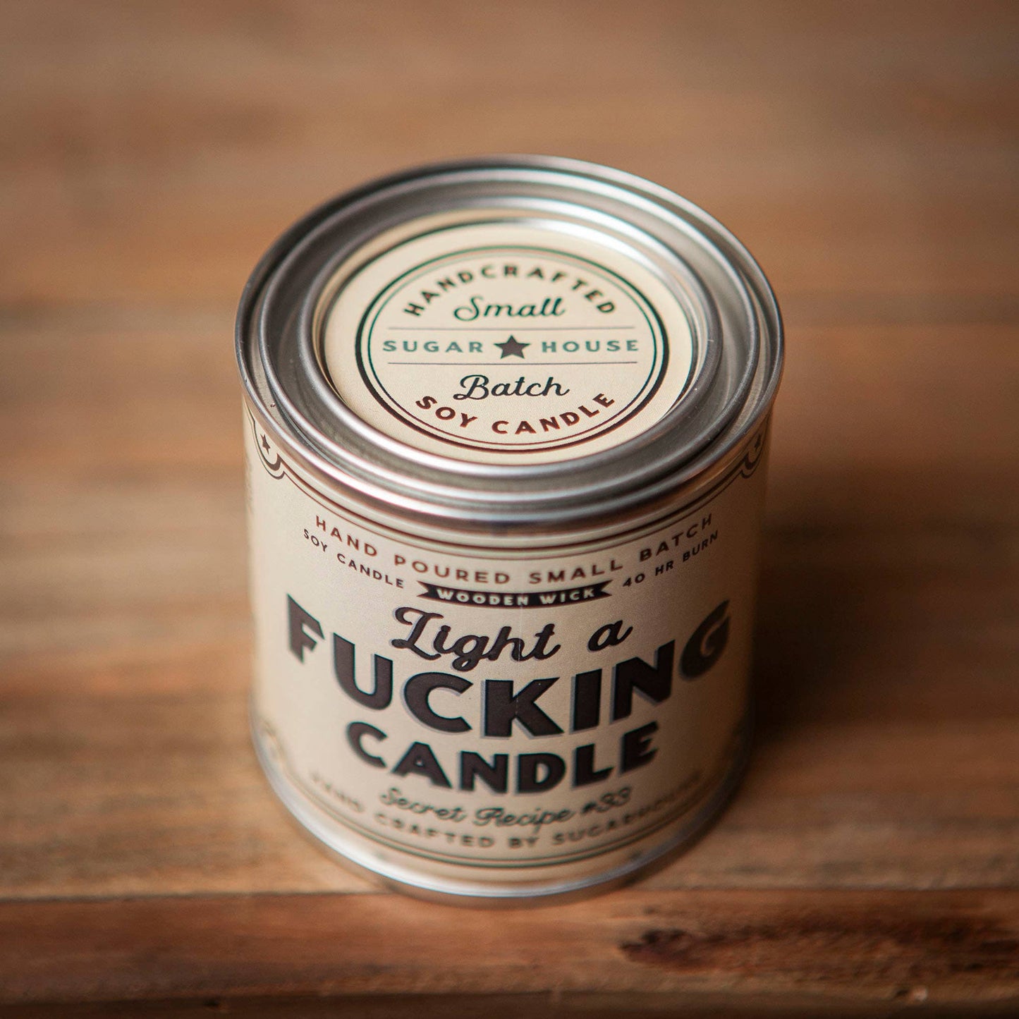 Light a F*cking Candle Soy Candle with Wooden Wick