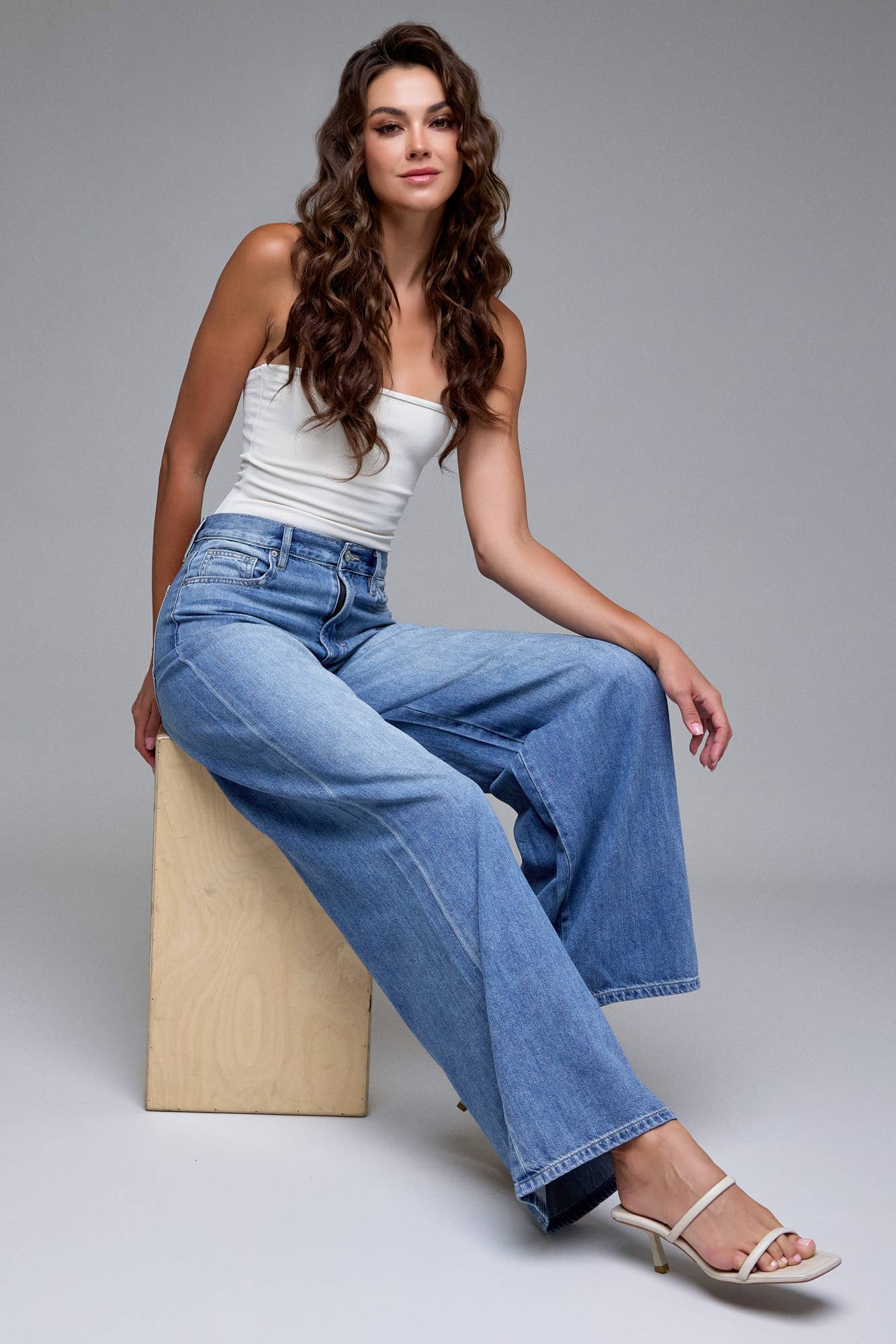 Nori Super Soft Wide Leg Jeans by Hidden