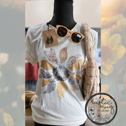 Grunge Sunflower T-Shirt