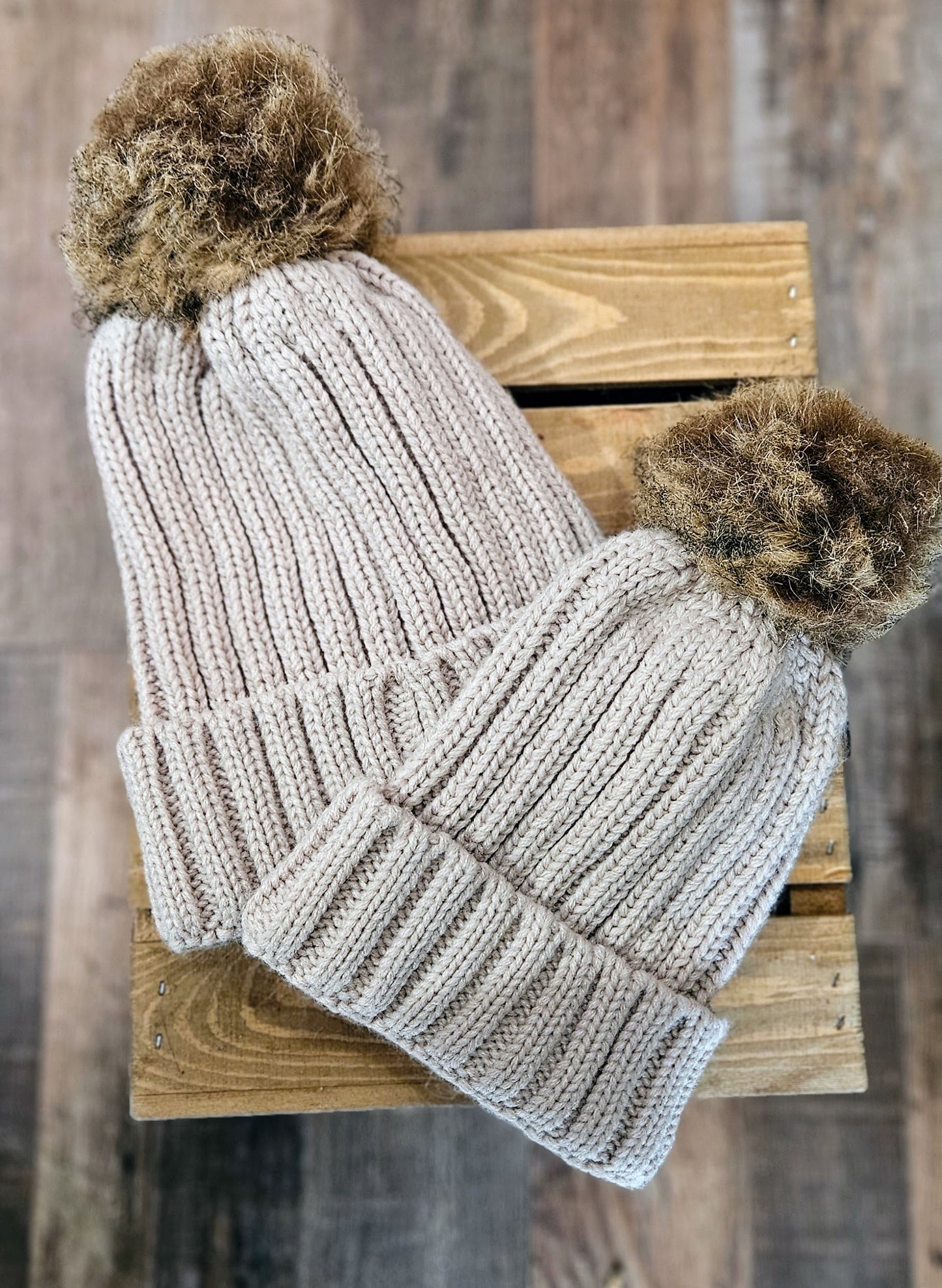 Faux Fur Pom Pom Hat