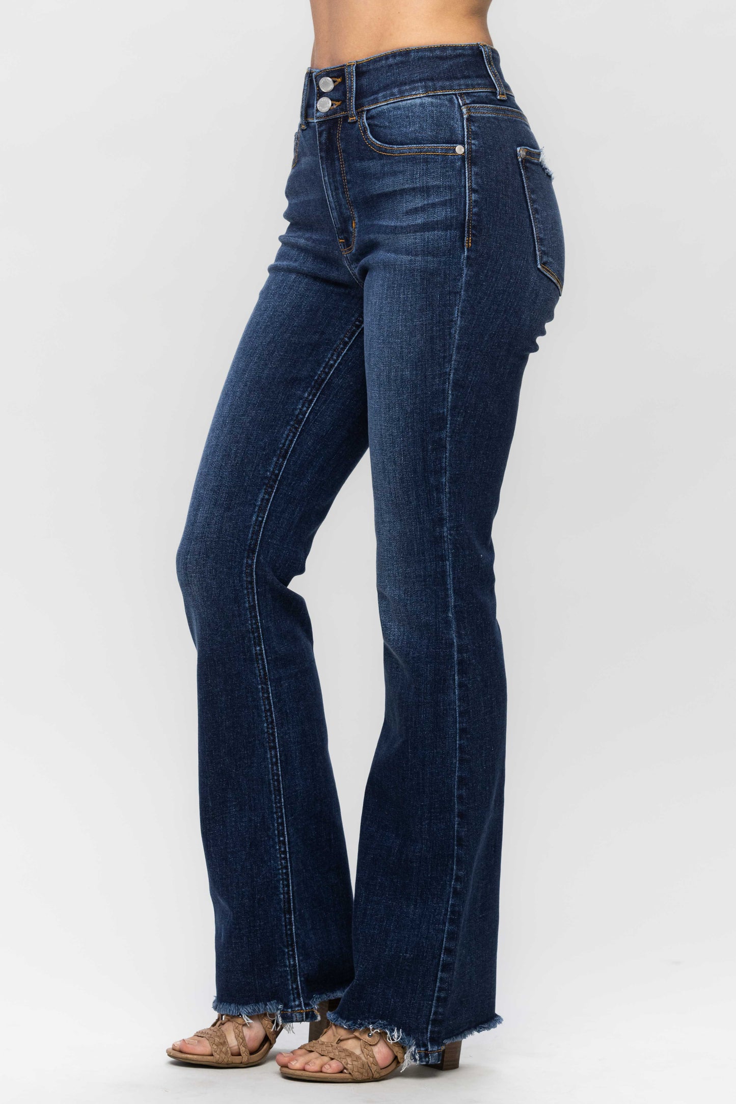 Judy Blue High Waisted Vintage Frayed Hem Jeans