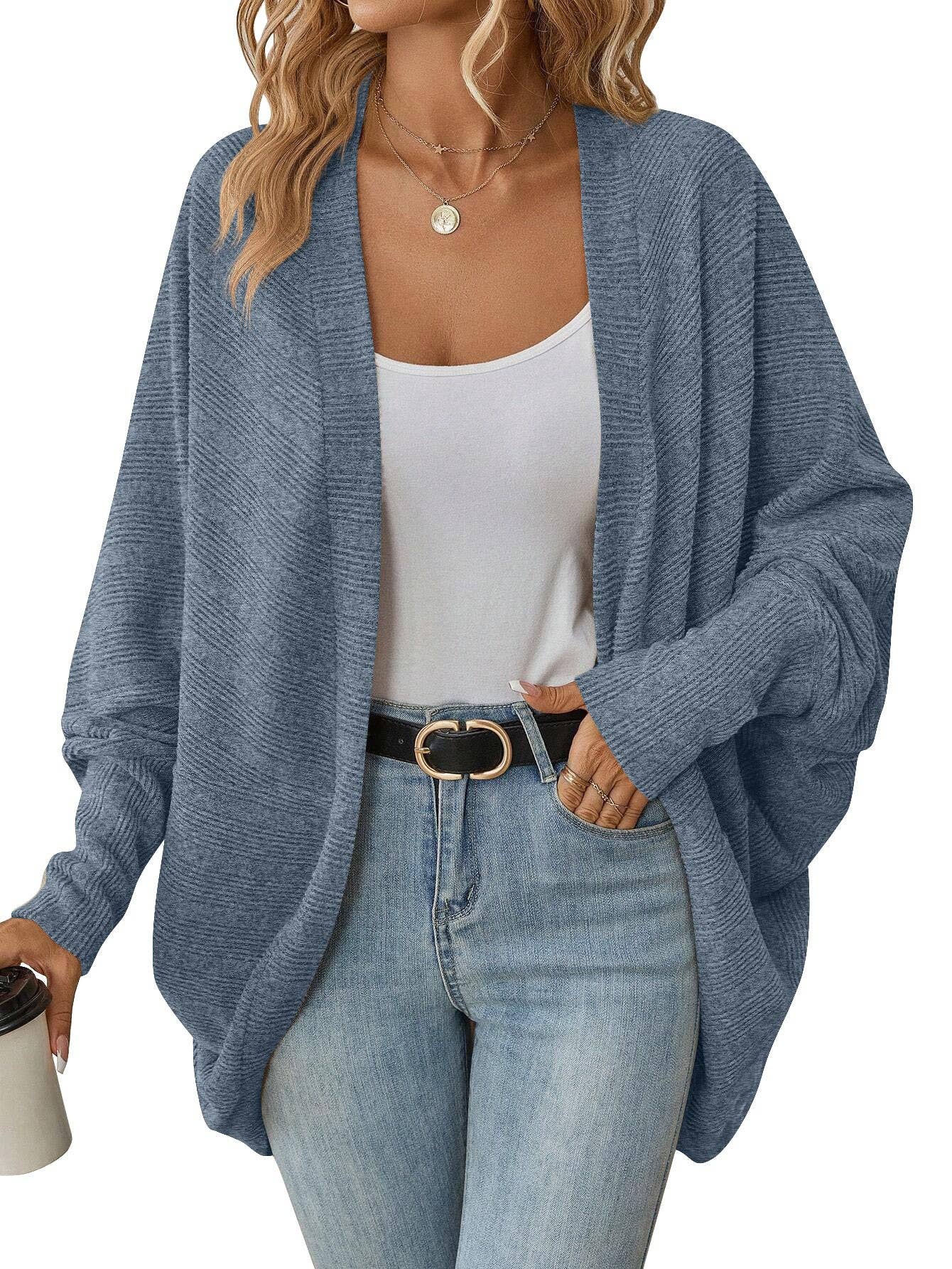 Bat Sleeve Loose Fit Cardigan