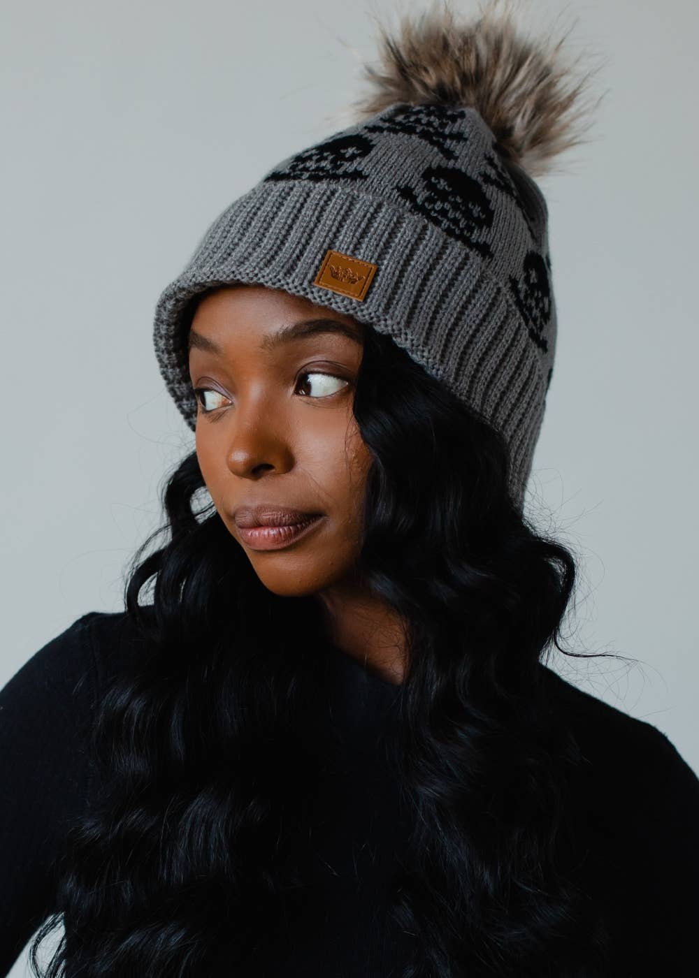 Gray Skull Hat
