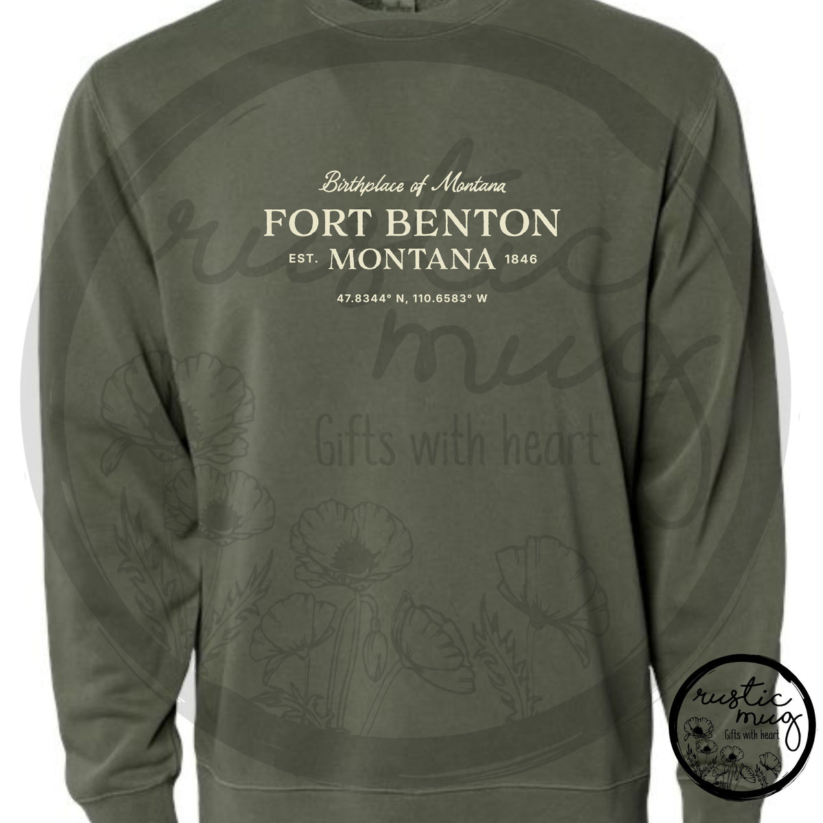 FT. Benton Birthplace Pigment Dyed Sweatshirt