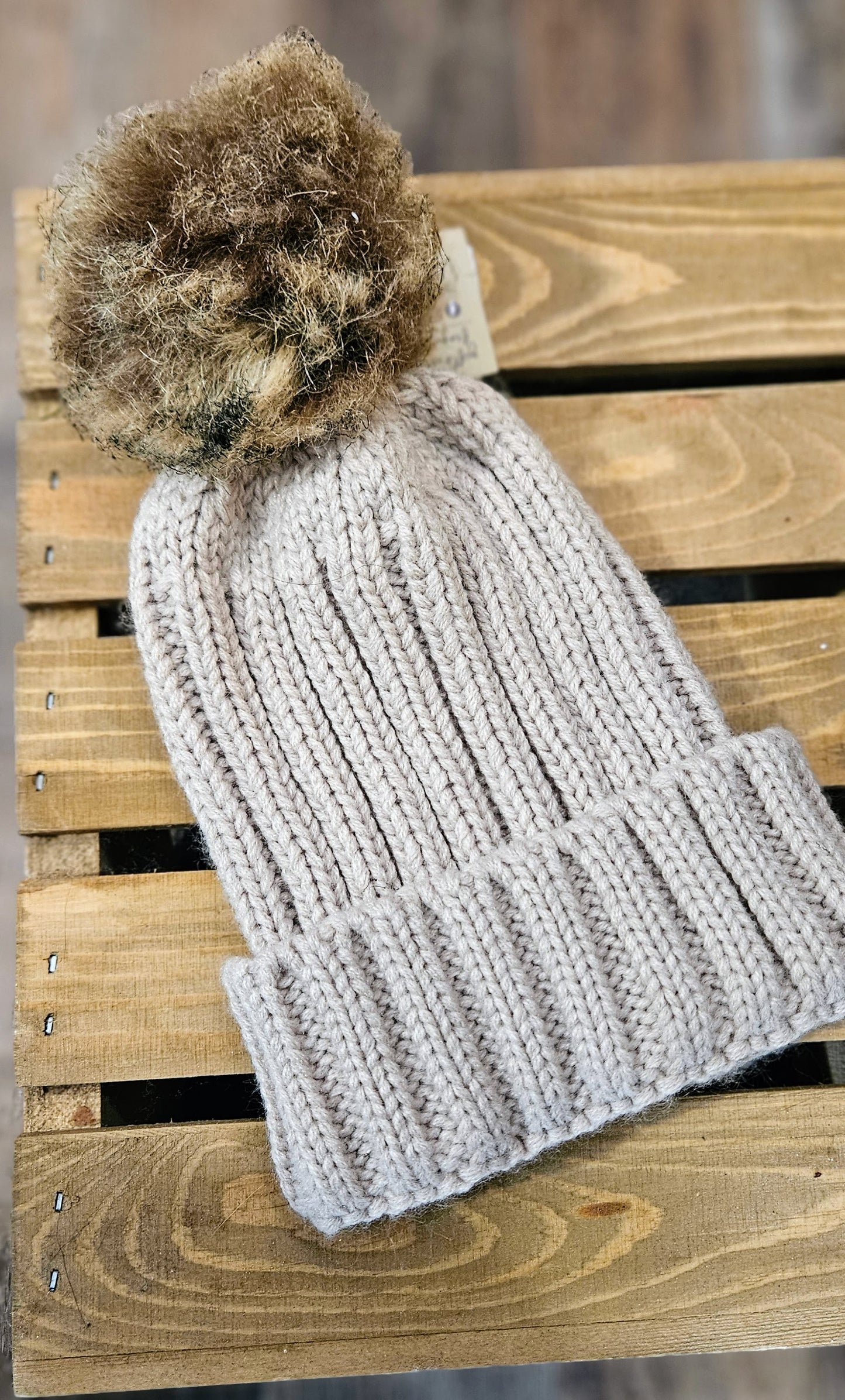 Faux Fur Pom Pom Hat