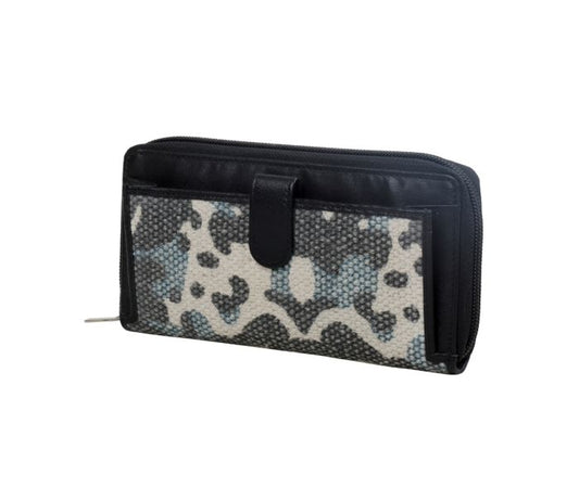 Blue Foliaged Wallet by Myra