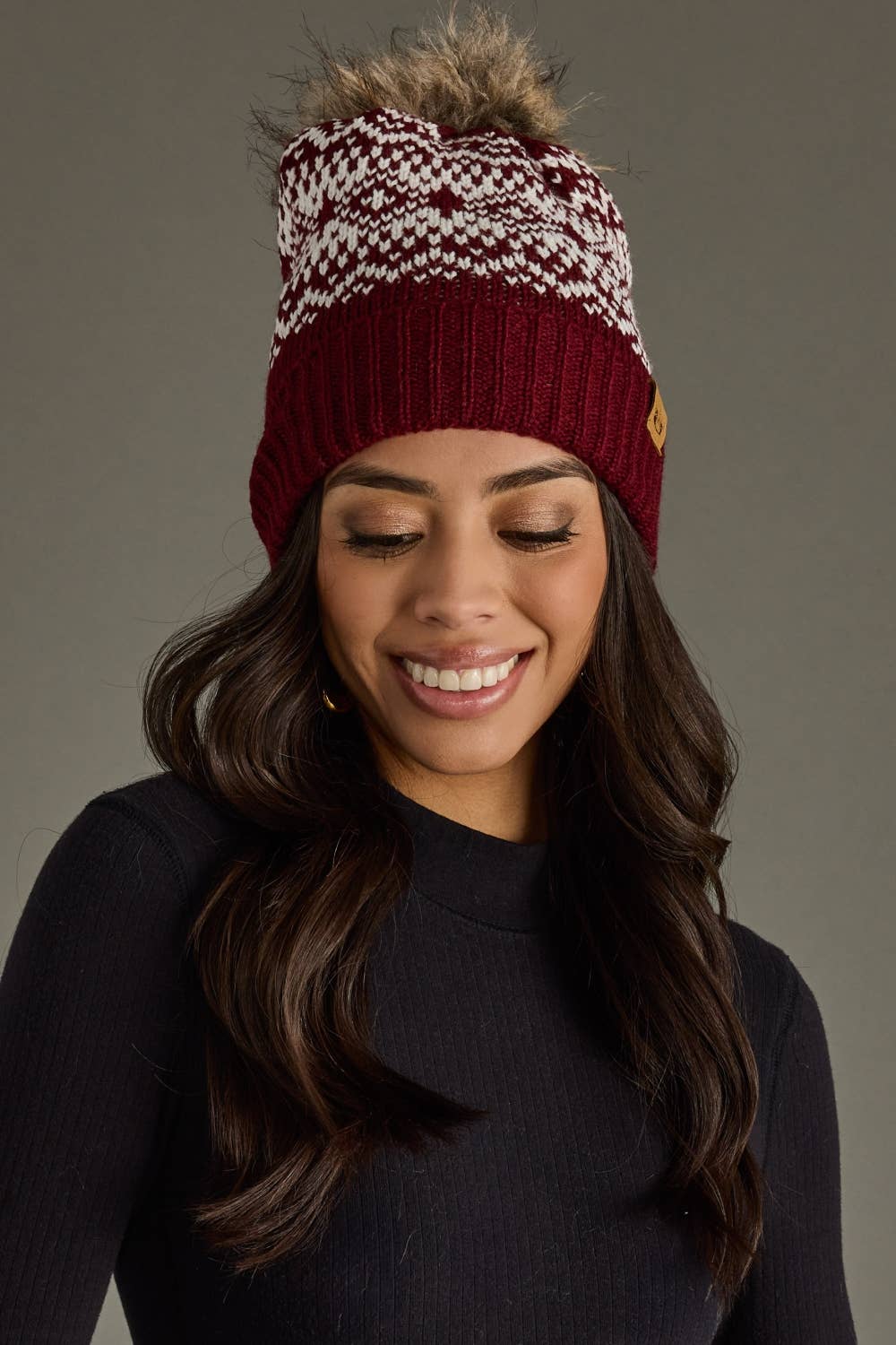 Burgundy & White Hat