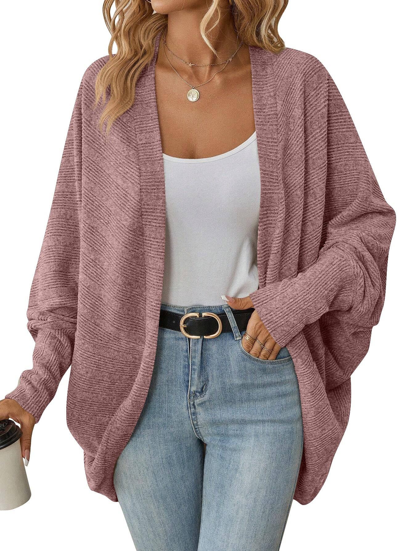 Bat Sleeve Loose Fit Cardigan
