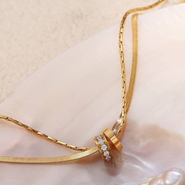 Gold Layered Eternal Circle Necklace