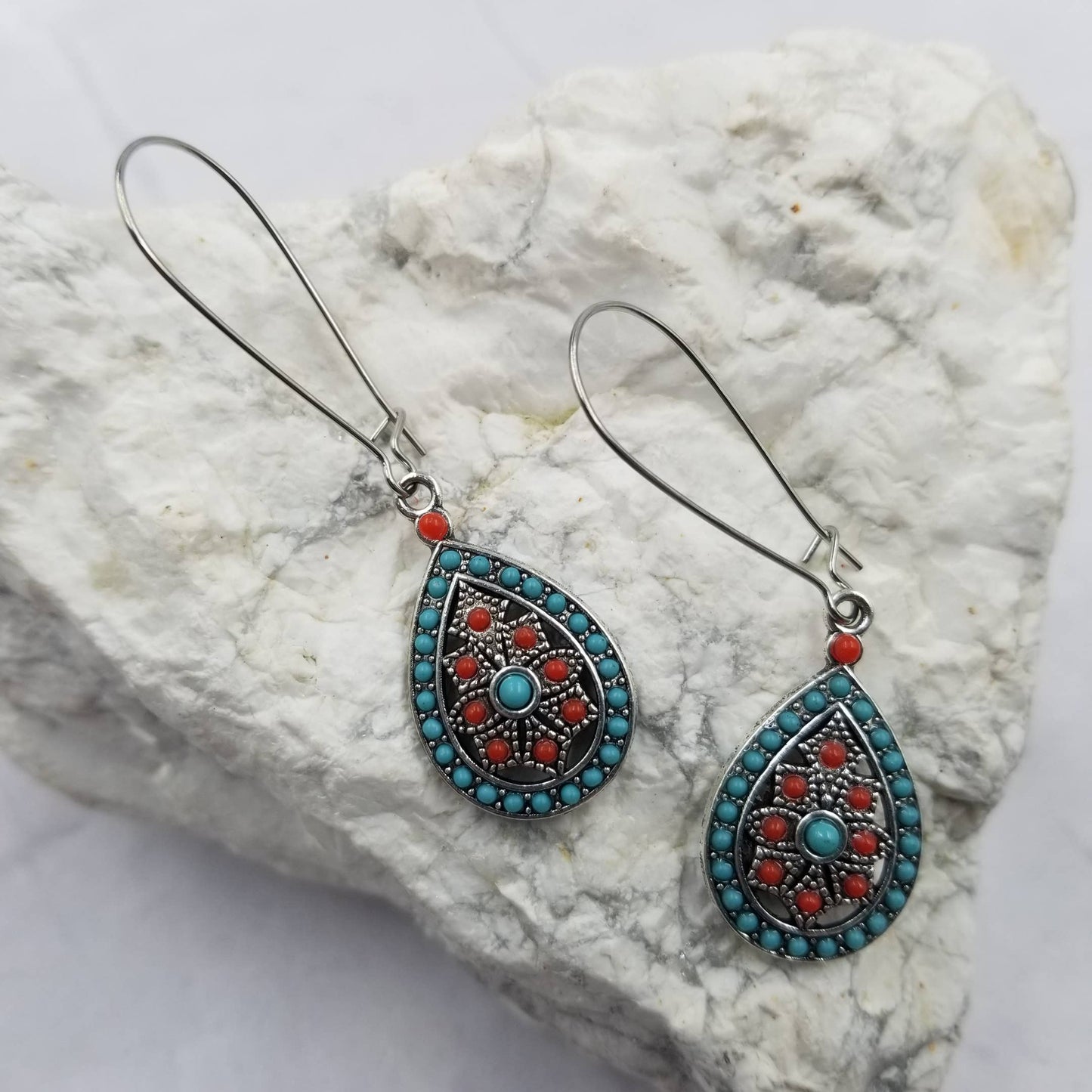 Boho Turquoise Beads Earrings