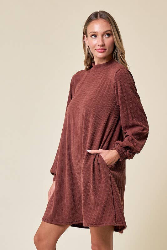 Aisha Long Sleeve Dress w/ Pockets