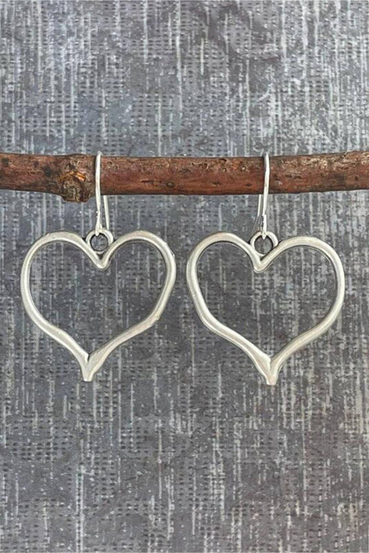 Silver Heart Shape Earrings