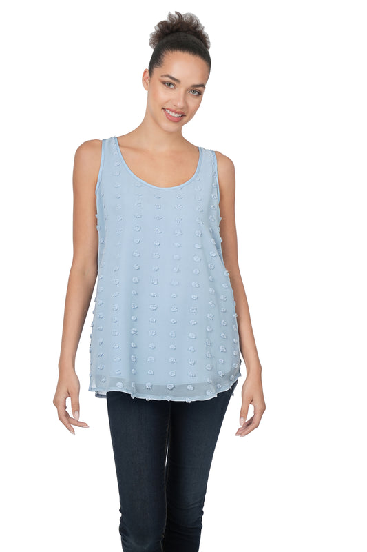 Swiss Dot Sleeveless Top