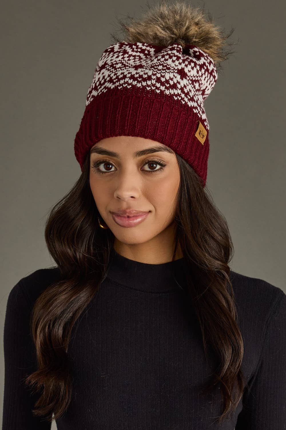 Burgundy & White Hat