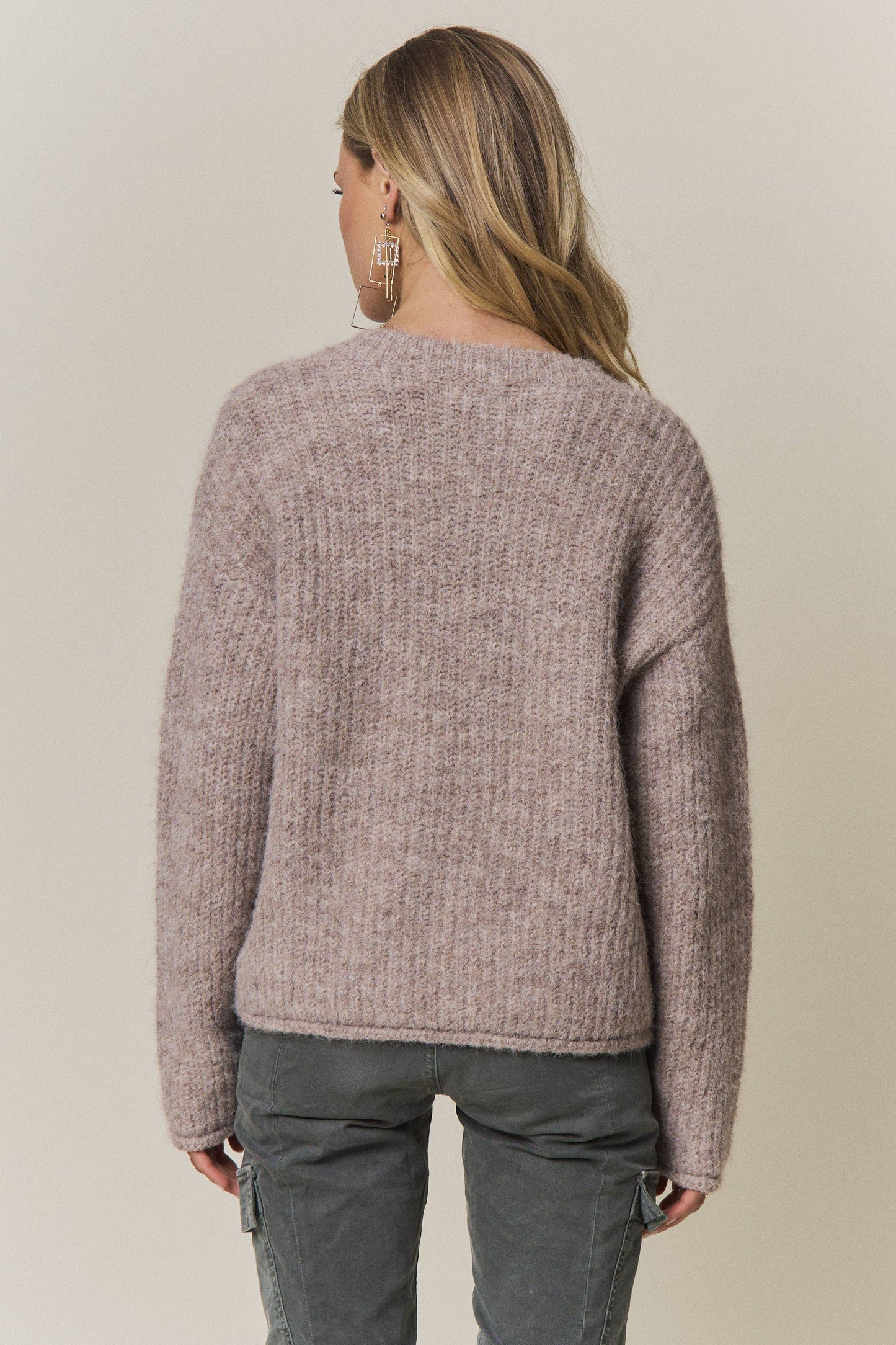 Textured Cardigan with Gold Buttons