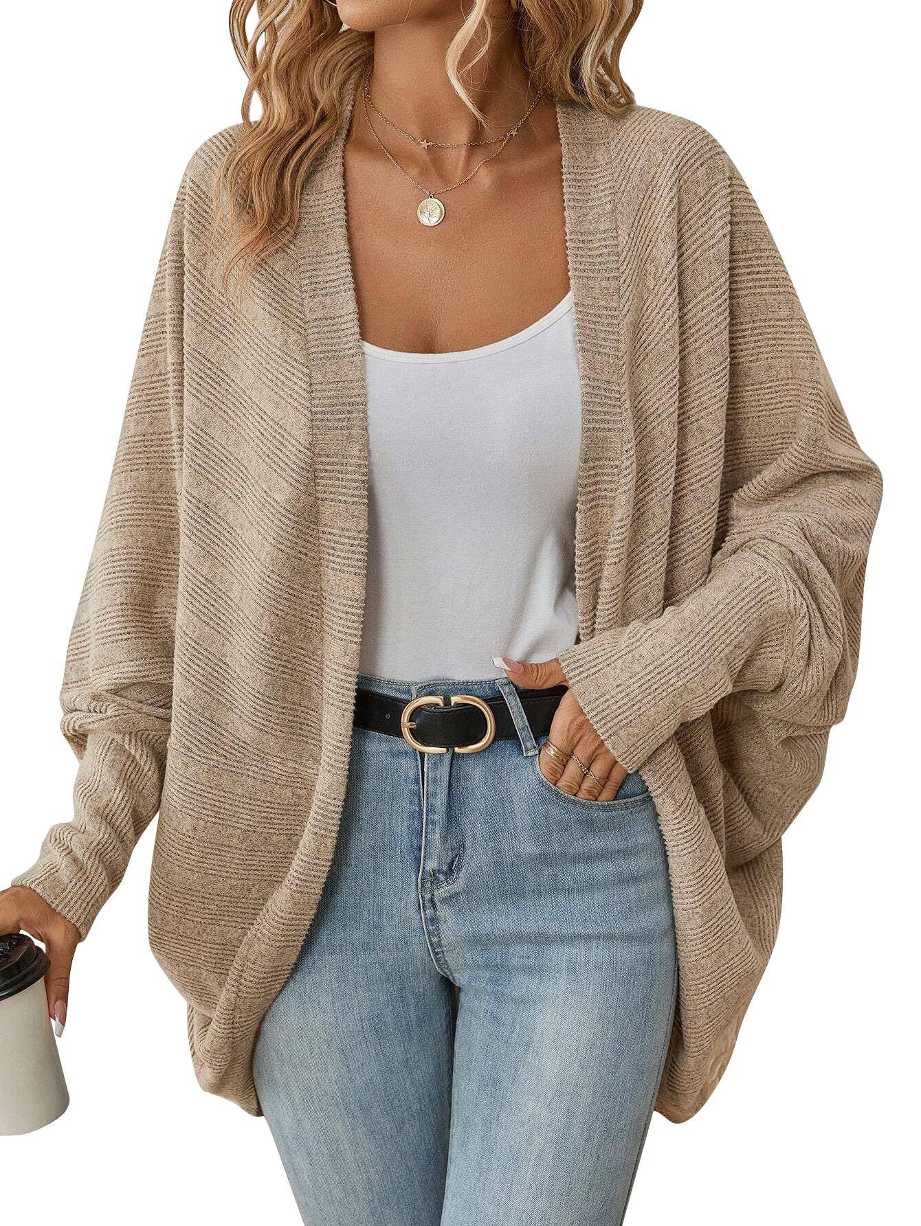 Bat Sleeve Loose Fit Cardigan